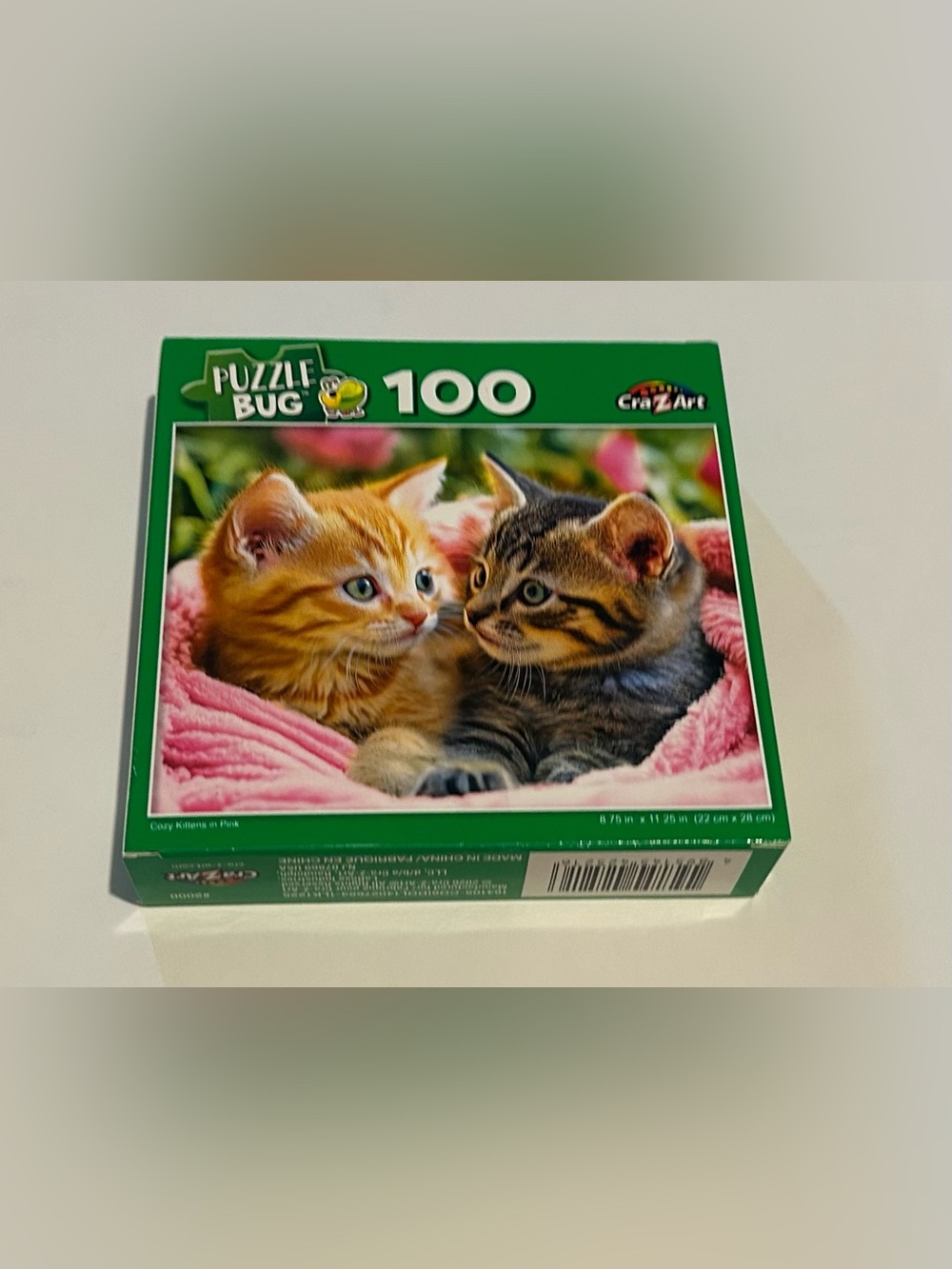 New “Cozy Kittens in Pink” Puzzle 100 Pieces 8.75” x 11.25” Puzzlebug  Cra-Z-Art
